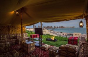 Relive your outdoor tent experience in Qatar by Sukar Pasha Ottoman Lounge
