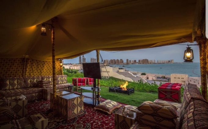 Relive your outdoor tent experience in Qatar by Sukar Pasha Ottoman Lounge