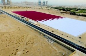 Largest flag draped