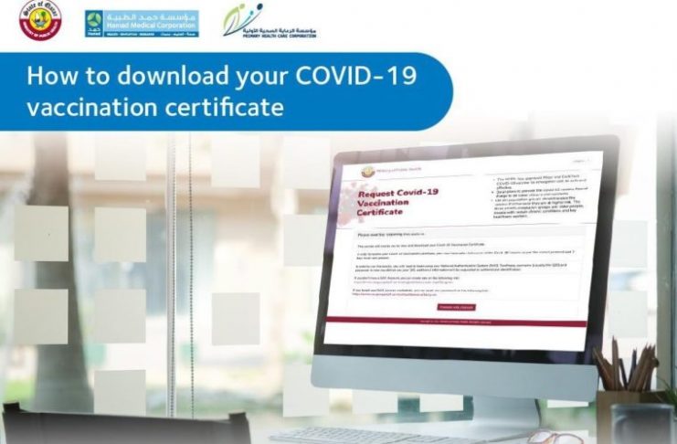 How to download vaccination certificate in Qatar