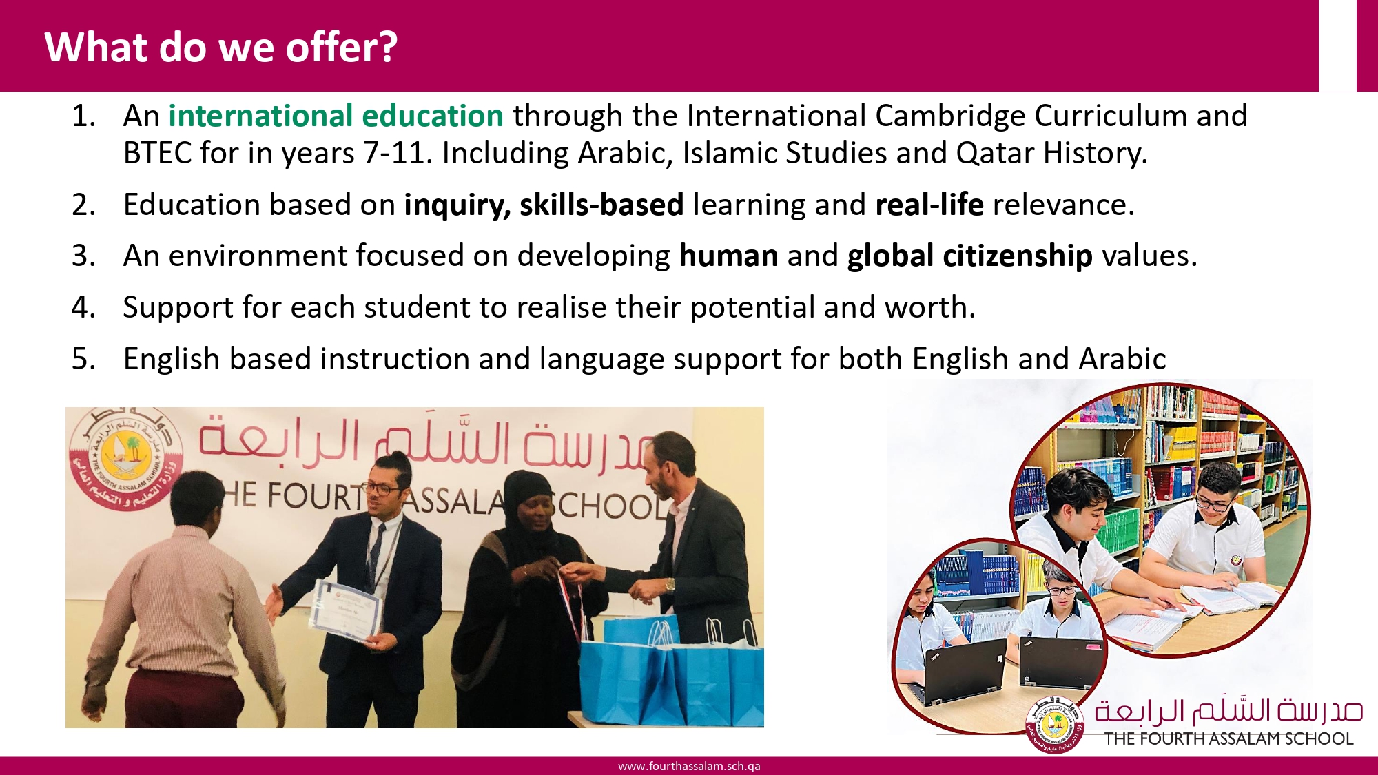 Bagaimana proses penerimaan Sekolah Assalam Ketiga & Keempat di Qatar?