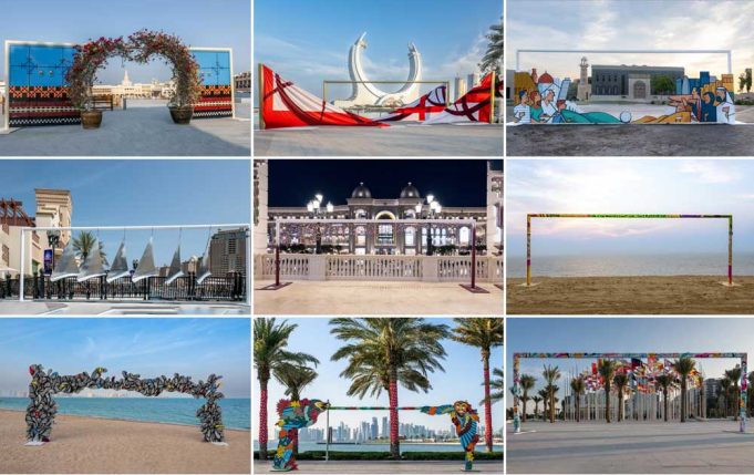 Picturesque goalpost installations unveiled around Qatar