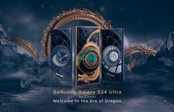 Caviar incrusted the world first custom Samsung S24 Ultra with a mechanical watch and 24K gold dragon